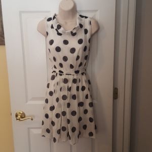 Black and white polka dot dress